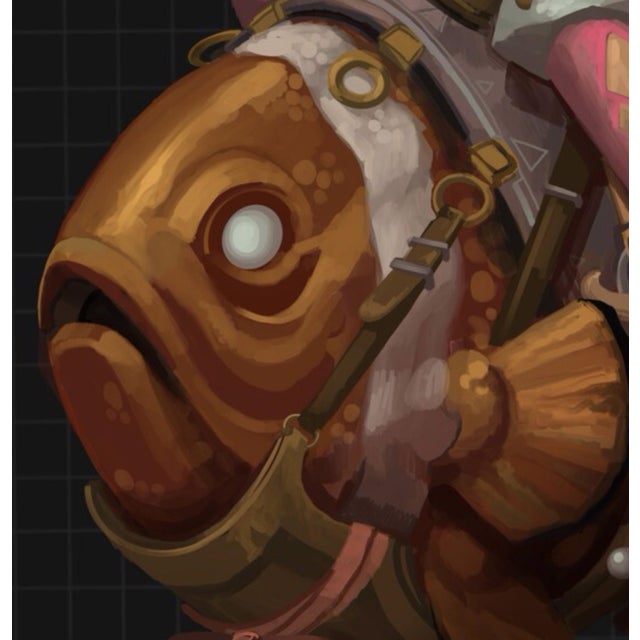 Clown Fish by Dustin Panzino | Procreate on Metal Illustration of whimsical fish characters For Sale - Image 4 of 5