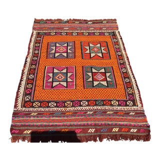 Tribal Embroidered Kilim - 31.5" X 43" For Sale