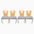 Stackable Metal and Wood Chairs, 1990s, Set of 4 For Sale - Image 15 of 16