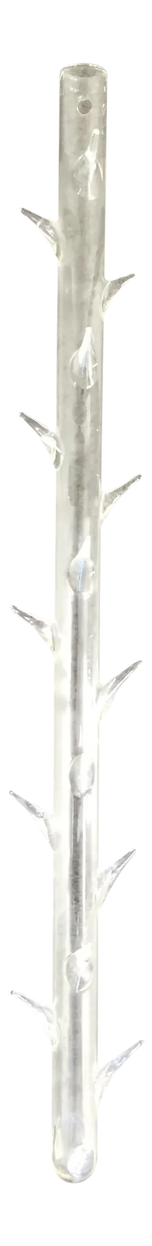 Artistic Hand Blown Rose Branch Shaped Single Bud Glass Vase