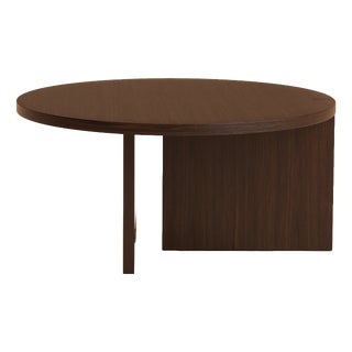 Round Coffee Table in Smoked Oak by Lebanto For Sale
