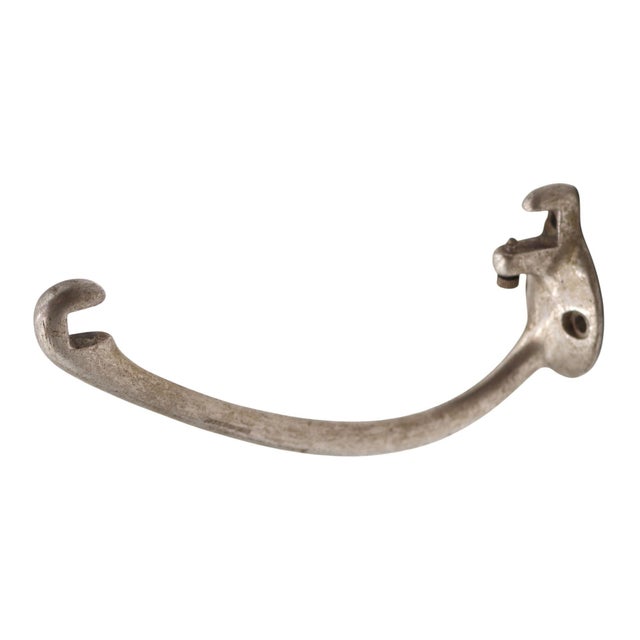 Vintage shelf brackets made of brass with a nickel finish. These brackets accommodate a shelf that is 0.375 inch thick and...