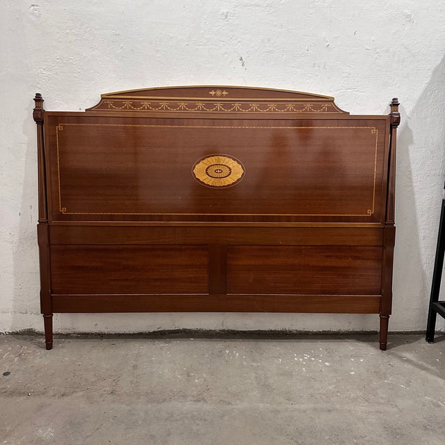 Wood 20th Century Edwardian Headboard in Wood, England, 1930s For Sale - Image 7 of 18