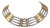 Vintage 1980s Signed Givenchy Goldtone & Rhodium Plated Interlocking Links Collar Necklace For Sale