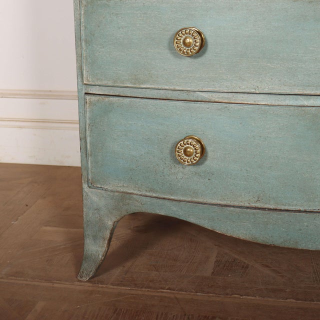 English Bow Front Chest of Drawers For Sale - Image 3 of 9