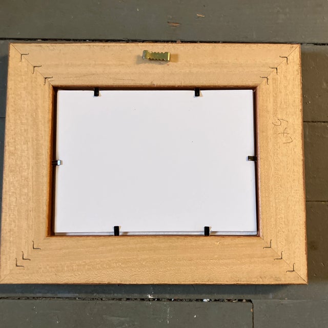 Abstract Contemporary Original Abstract Ink Painting Fancy Wood Frame For Sale - Image 3 of 3