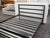 Metal California King Room & Board Parsons Bed Frame, Natural Steel For Sale - Image 7 of 12