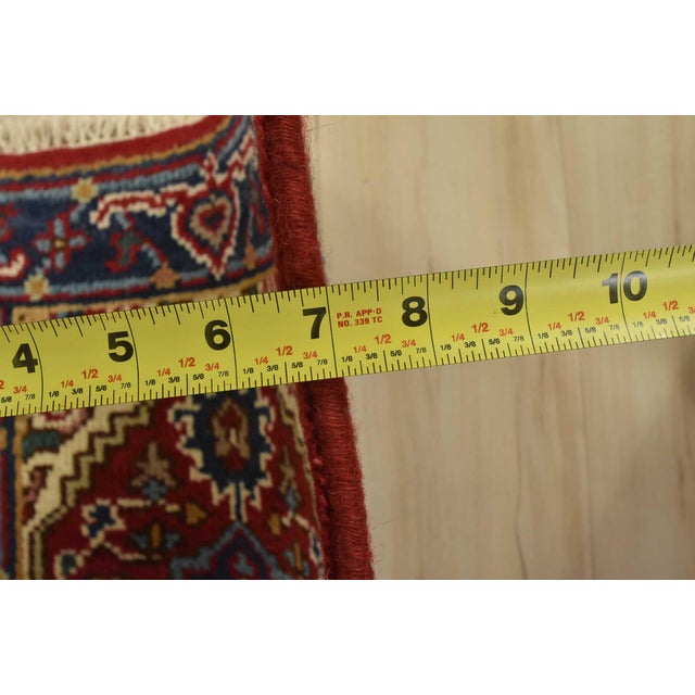 Heriz Rug 2’1” X 2’11” Red Wool Traditional Hand-Knotted Oriental Carpet For Sale In Philadelphia - Image 6 of 7