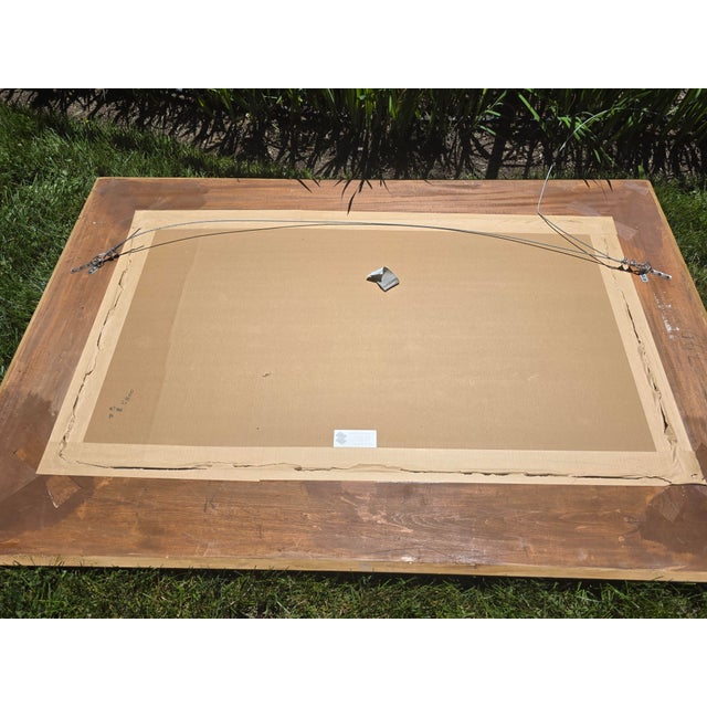 1990s Large Italian Carved Giltwood Mirror 68x46 For Sale - Image 12 of 13