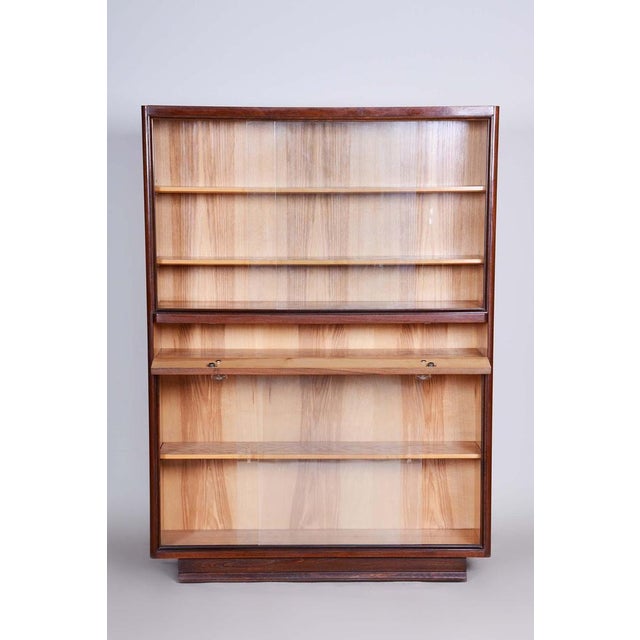 1940s Vintage Art Deco Bookcases in Ash and Mahogany, 1940s, Set of 2 For Sale - Image 5 of 12