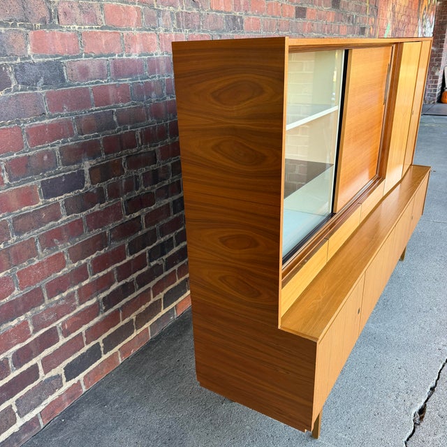 Mid 20th Century Mid-Century German Large Teak Wall Unit Cabinet Hutch by Munker-Modell For Sale - Image 5 of 12