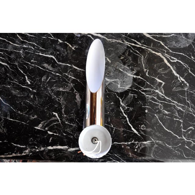 Metal Space Age Tubular Wall Lamp in Chromed Metal, Italy, 1970s For Sale - Image 7 of 8