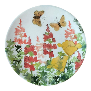 Rainbow Gate Santa Fe New Mexico Floral Plate Handmade