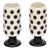 Italian Ceramic Modernist Black and White Vases For Sale