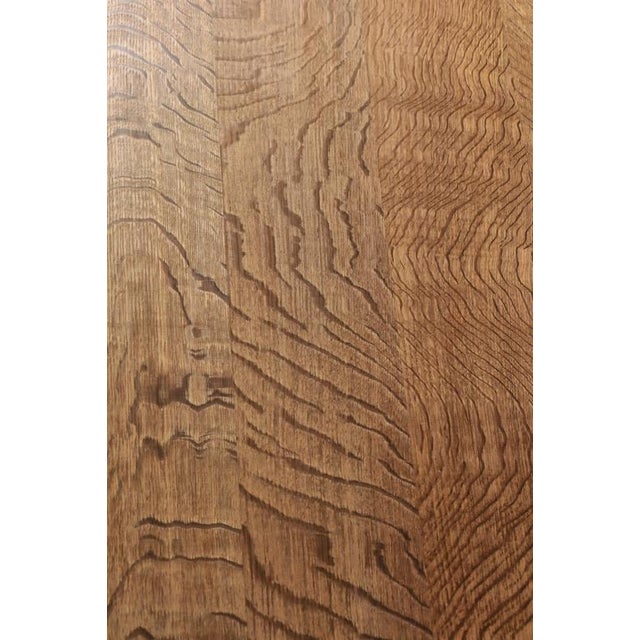 Round Side Table in Quartersawn Oak by Henry Kjærnulf, Denmark, 1960s For Sale - Image 9 of 15