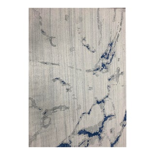 Contemporary Abstract Viscose Rug 7'9 X 9'9 For Sale