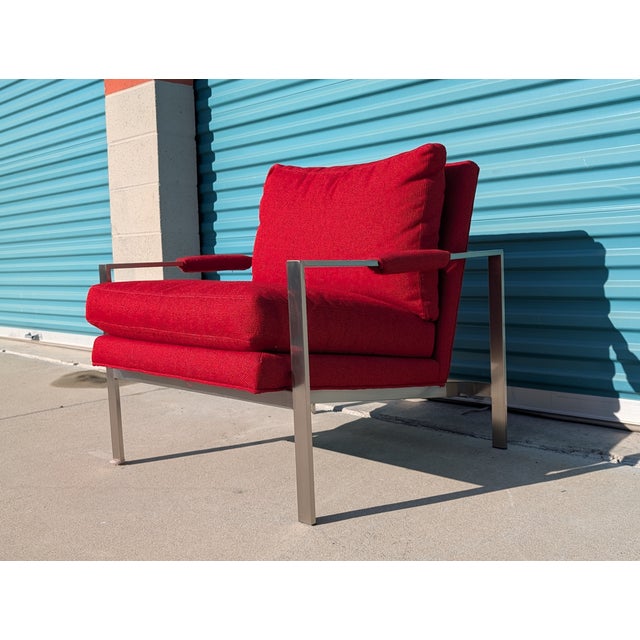Metal Mid Century Modern Lounge Chair by Milo Baughman for Thayer Coggin, Model 951 For Sale - Image 7 of 15