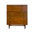 Crafted in genuine American walnut veneer, this vintage mid-century modern tallboy dresser combines versatile storage with...