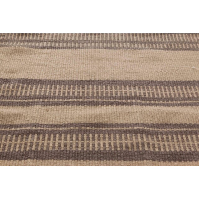Early 21st Century Modern Striped Flat-Weave Wool Rug by Doris Leslie Blau For Sale - Image 5 of 8