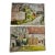 Mid 20th Century Expressionist Rural Landscape Watercolor Paintings - Set of 2 For Sale