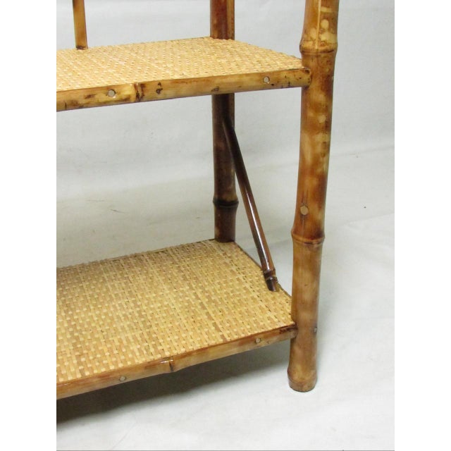 Antique English Bamboo Shelf Stand For Sale - Image 10 of 13