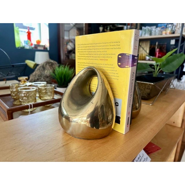 Vintage Pair of Ben Seibel Brass Orb Bookends For Sale In Boston - Image 6 of 6