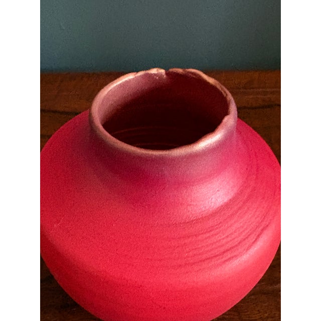 Tom Krueger Signed Foku Pottery Vase For Sale - Image 4 of 6