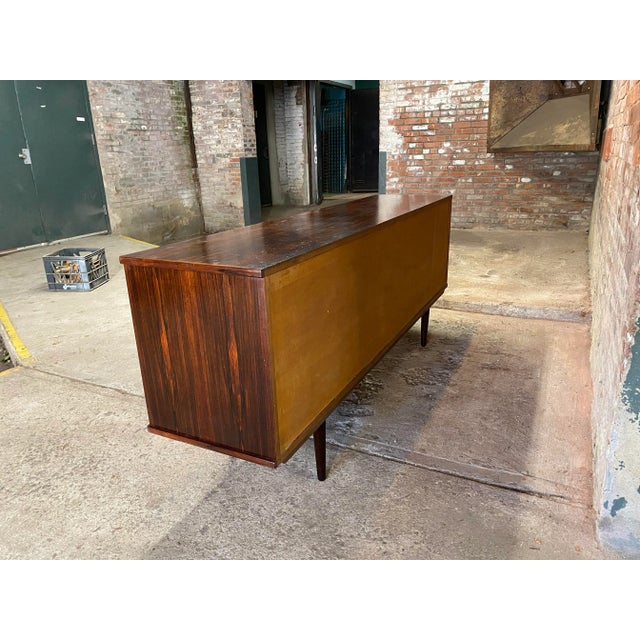 Dyrlund Danish Modern Rosewood Triple Sliding Door Sideboard For Sale - Image 10 of 12