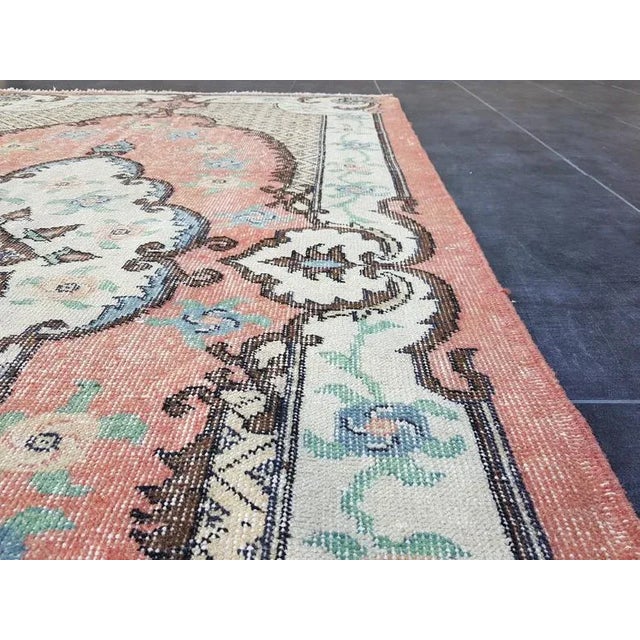 Bohemian Vintage Wool Rug- 4′ × 7′6″ For Sale - Image 4 of 11