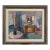 Mid-Century Modern 'The Pastel Room' Original Swedish Expressive Interior Scene Oil Painting, Framed For Sale