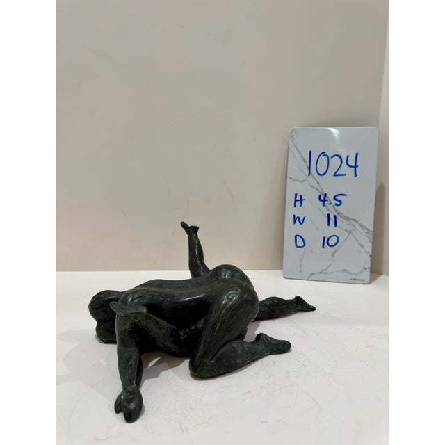 1960s Larry Mohr Bronze Lovers Embracing Sculpture Signed From Artist Estate For Sale - Image 11 of 11