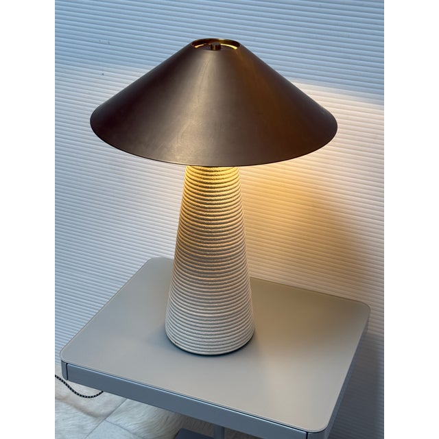 Ceramic Kelly Wearstler for Visual Comfort Signature Miramar Accent Lamp, Porous White For Sale - Image 7 of 12