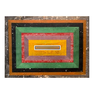 Contemporary Abstract Acrylic Paint, Acrylic Mediums, and Oil Paint on Paper "Organic Geometry (Om I)" by Michael Barringer For Sale