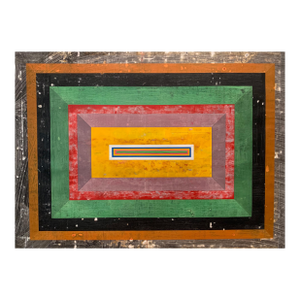 Contemporary Abstract Acrylic Paint, Acrylic Mediums, and Oil Paint on Paper "Organic Geometry (Om I)" by Michael Barringer