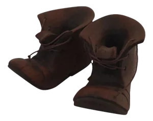 Mid 20th Century Miniature Hand Carved Boots