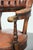 English Style Cowhide and Wood Chesterfield Office Chair with Decorative Nails For Sale - Image 10 of 17
