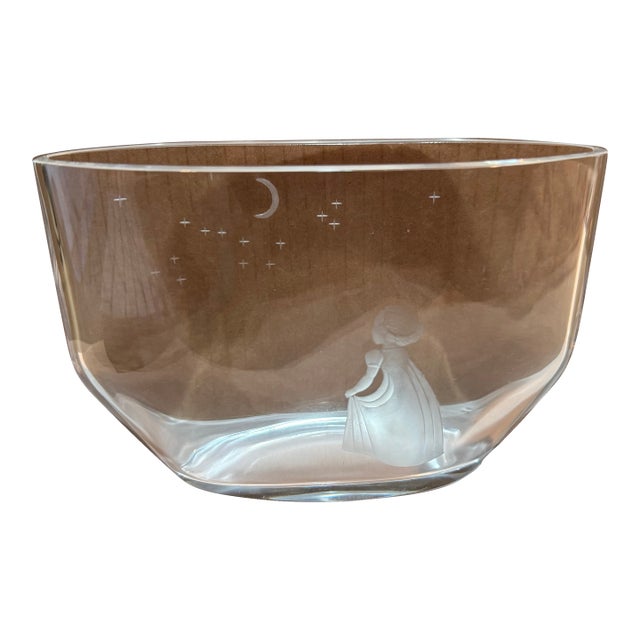 Edvin Ohrstrom Orrefors Crystal Vase, Created 1942 For Sale