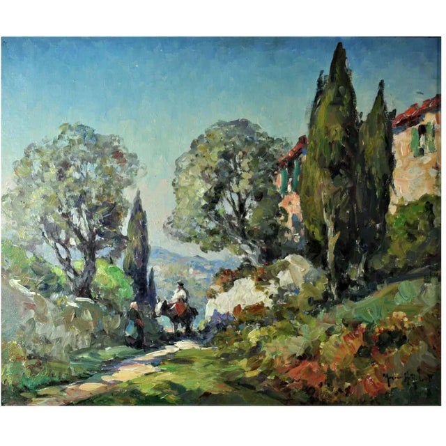 Marius Hubert-Robert, Small Farmhouse in the Sun, Early 20th Century, Oil on Canvas For Sale - Image 11 of 11