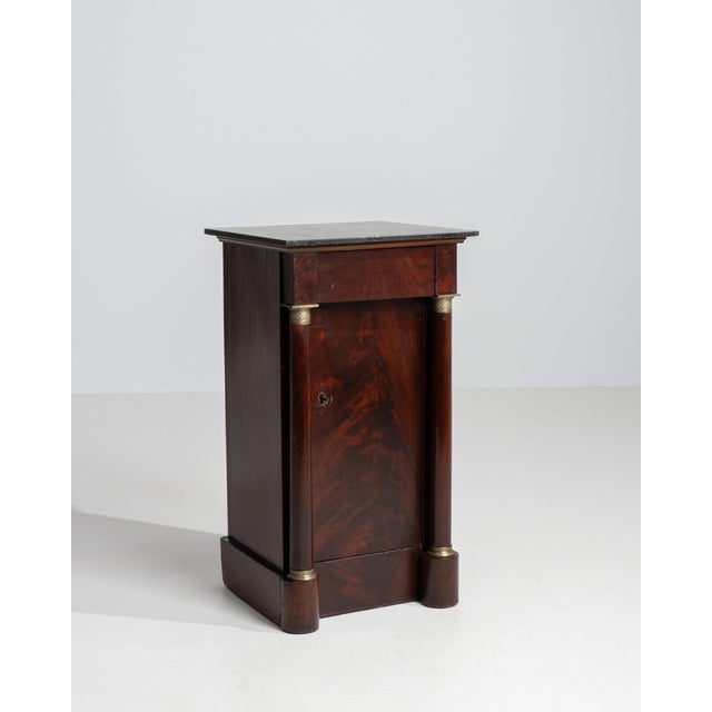 1820-1829 France Rich Mahogany Mahogany Pedestal Cabinet For Sale - Image 11 of 11