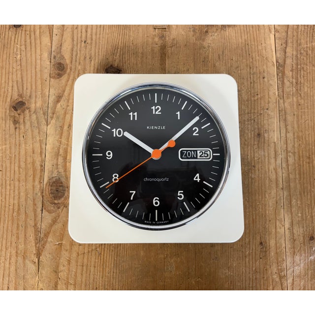 Vintage White Bakelite Chronoquartz Wall Clock from Kienzle International, 1970s For Sale - Image 10 of 16