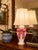 Traditional 1980s Pair of Authentic BetLar Inc. White Ceramic With Pink Ribbon Bow Table Lamps For Sale - Image 3 of 6