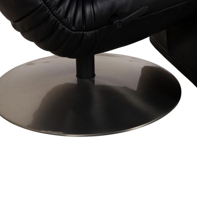 Animal Skin Yoga Chair in Black Leather from Jori For Sale - Image 7 of 17
