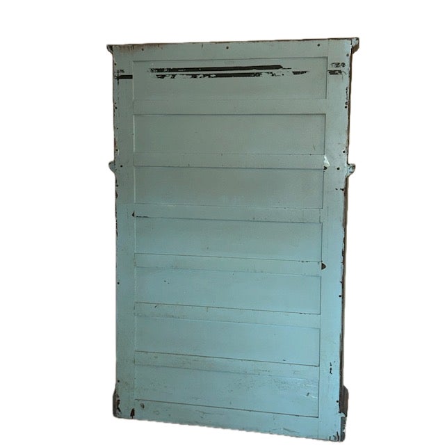Wood Antique Mahogany Dental Cabinet With Diamond Frosted Windows and Crystal Knobs For Sale - Image 7 of 7