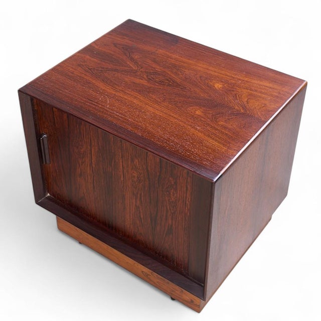 Svend Madsen Mid Century Danish Rosewood Tambour Door Nightstands - Pair For Sale - Image 12 of 12