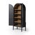 Four Hands Tolle Panel Door Cabinet, Drifted Matte Black For Sale - Image 10 of 13
