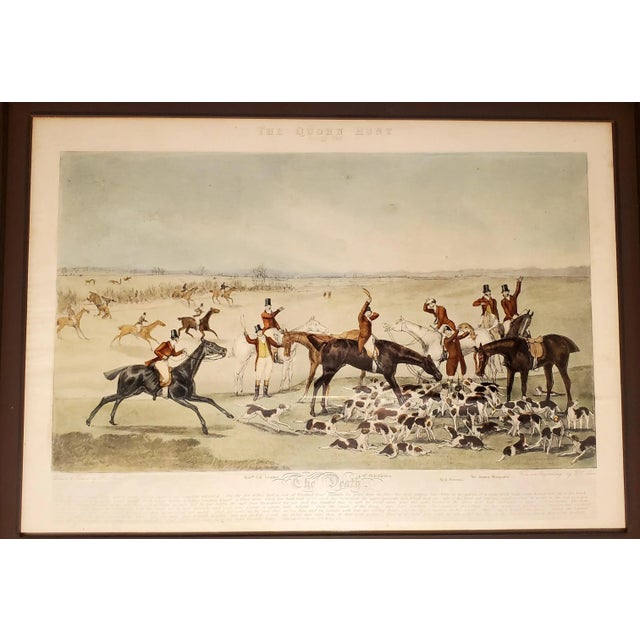 Antique Complete Set of Eight Hunting Prints Titled 'The Quorn Hunt' by H Alken, and Engraved by F C Lewis For Sale - Image 9 of 12