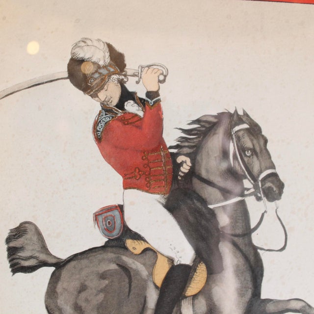 Set of Six Hand Colored Cavalry Prints by Thomas Rowlandson For Sale - Image 9 of 12