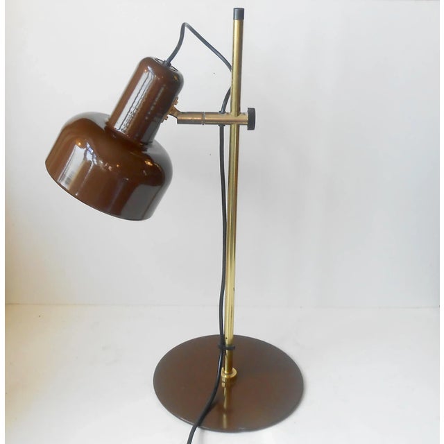Metal Danish Brass Peanut Table Lamp by Jo Hammerborg for Fog & Mørup, 1970s For Sale - Image 7 of 7