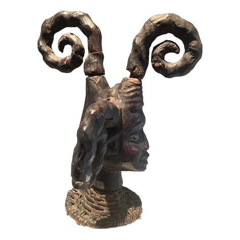 Nigerian Ekoi Mask in Wood For Sale
