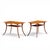 T.H. Robsjohn Gibbings for Widdicomb Mid Century Bleached Mahogany Sabre Side End Tables - Pair Each side table measures:...